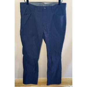 Eddie Bauer Men's Fleece Lined 2 Way Stretch Tech Pants Water Repel Blue 34 X 32
